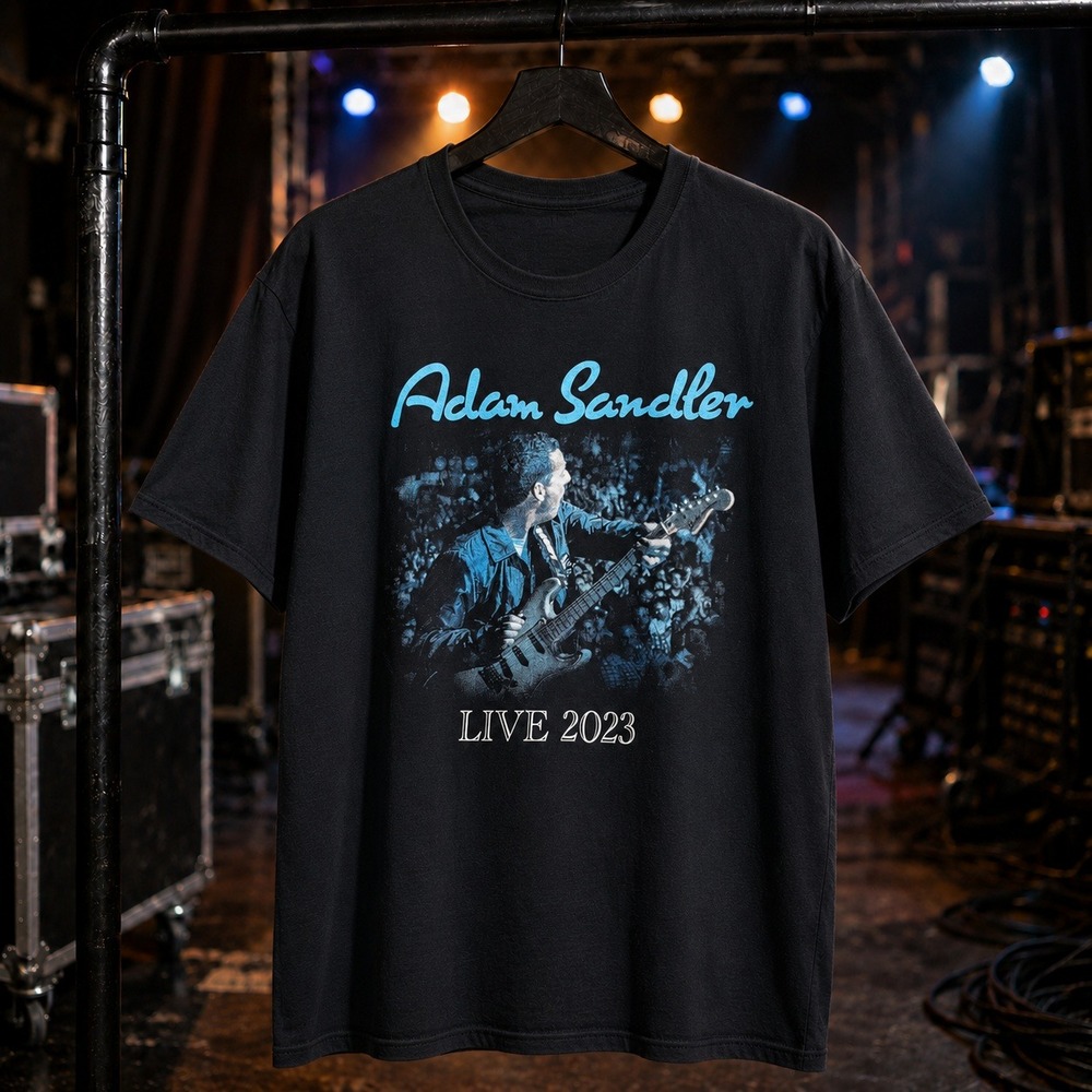 Adam Sandler Live 2023 Tour T-Shirt Black Graphic Concert Tee‎ Mens XL Sandman